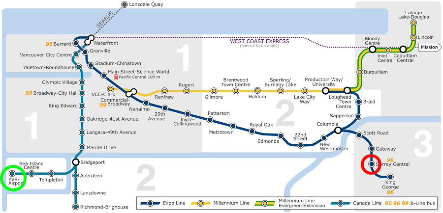 Transit Map Skytrain 