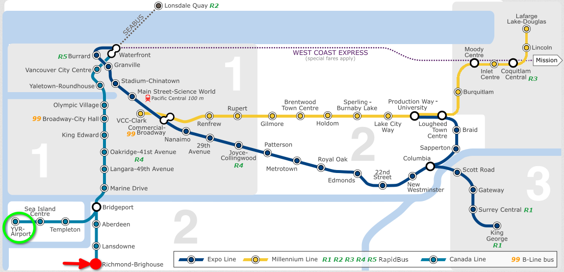 richmond-confrence-centre-transit-map